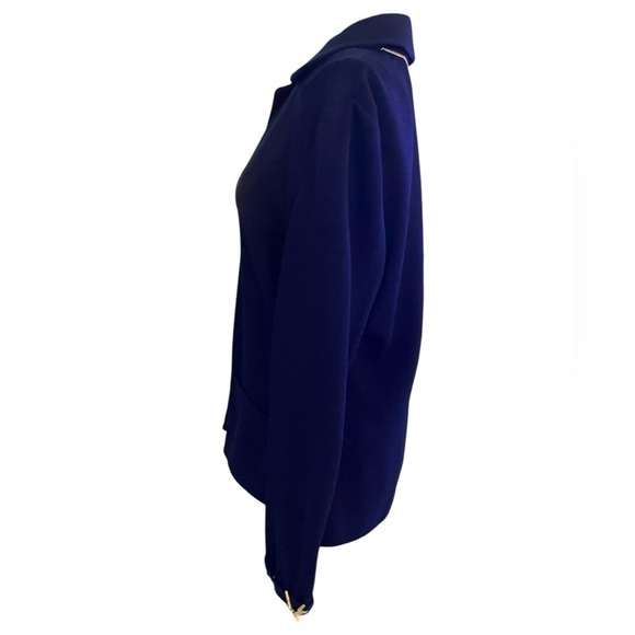 St. John Collection By Marie Gray Santana Knits Navy Blazer - Picture 3 of 8
